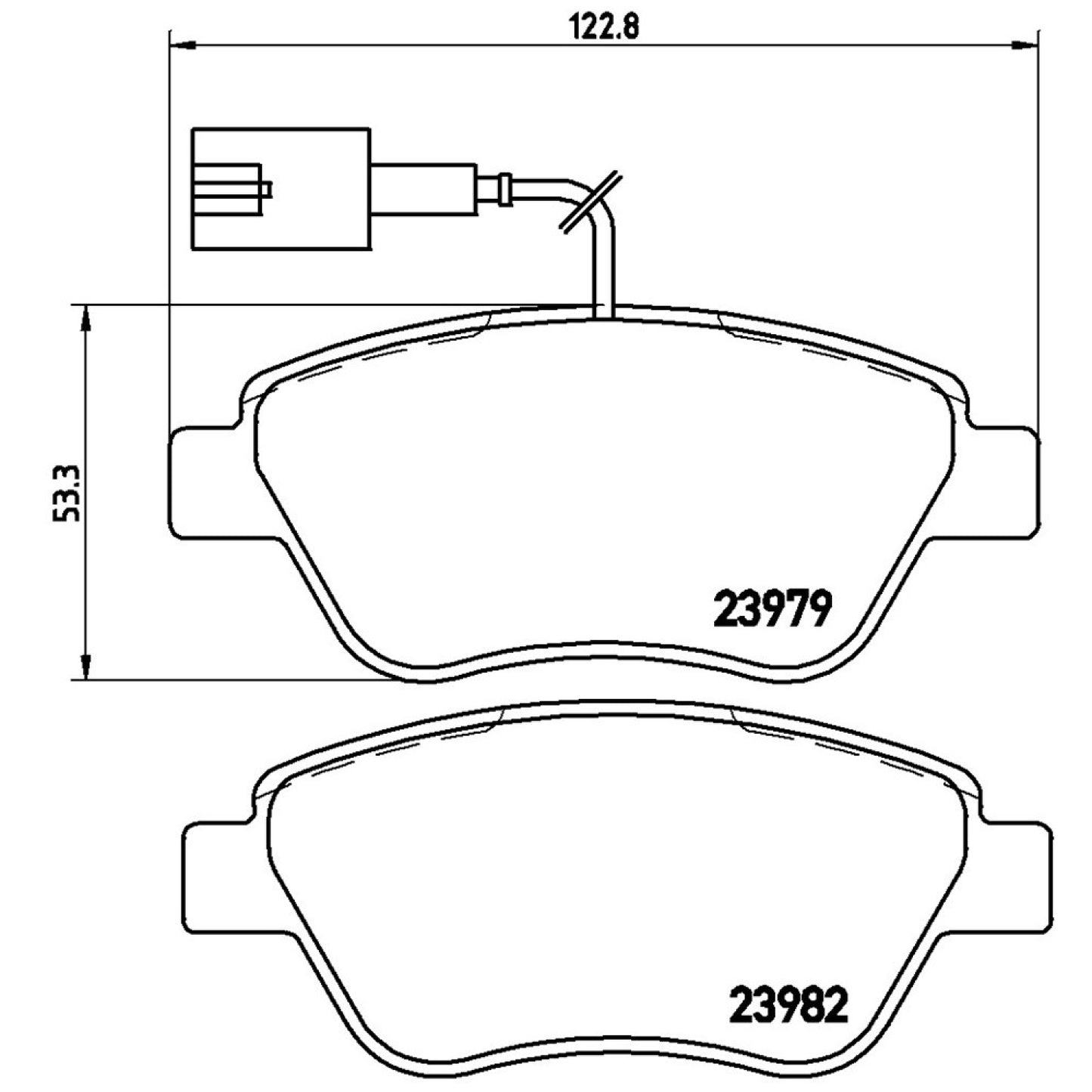 BRE-P23108 - BALATAS DELANTERAS PARA FIAT 500 1957 RETRO EDITION 2019-2019