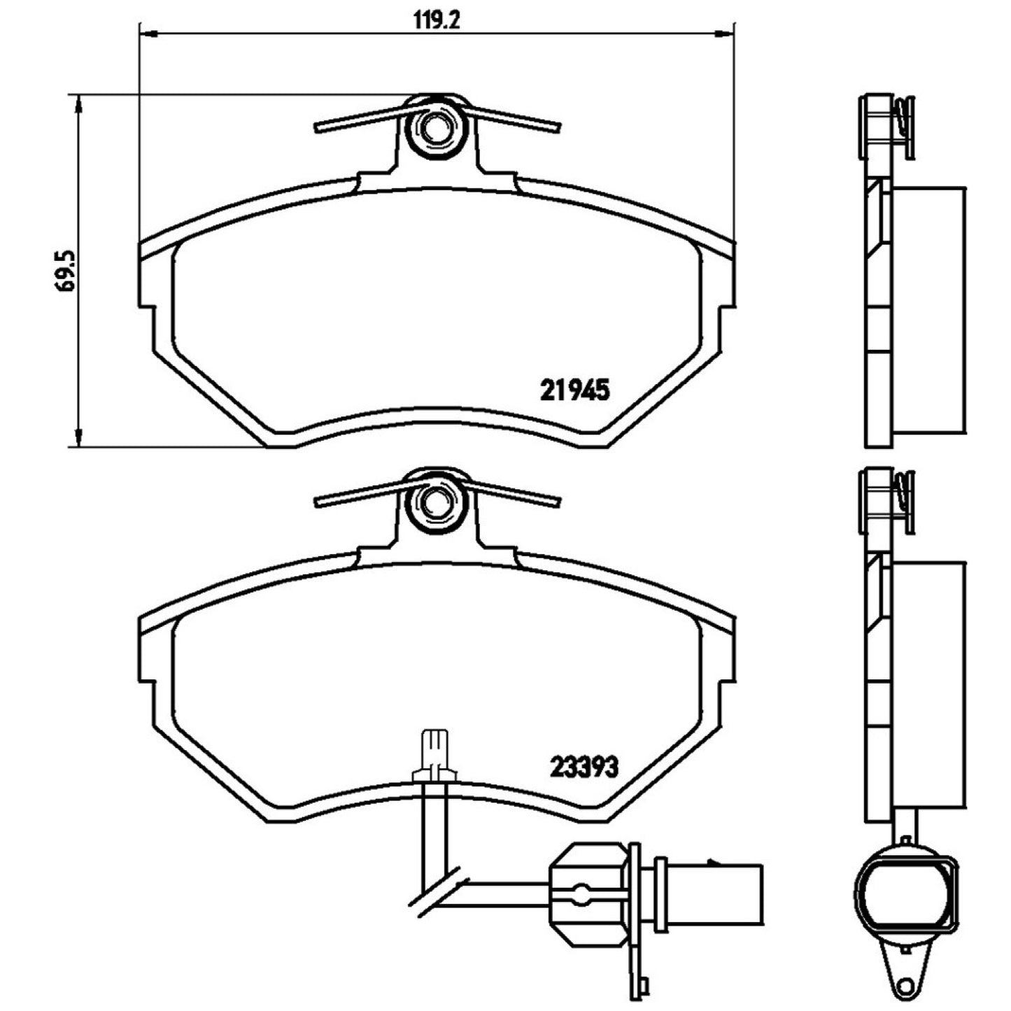 BRE-P85044 - BALATAS DELANTERAS PARA AUDI A4 AVANT 2004-2005