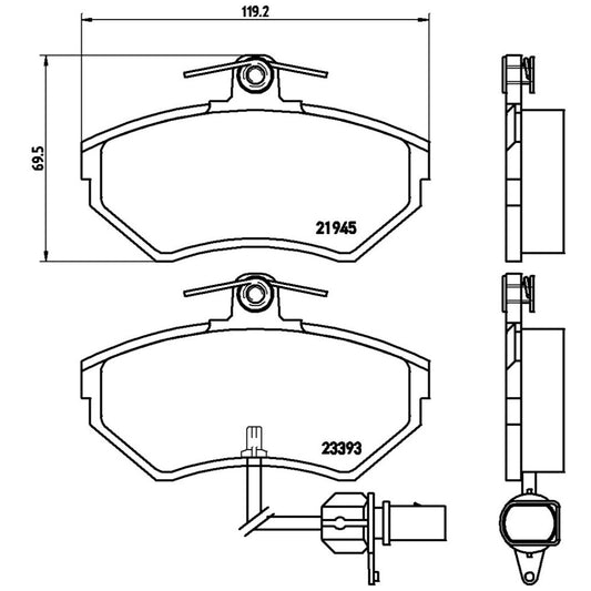 BRE-P85044 - BALATAS DELANTERAS PARA AUDI A4 AVANT 2004-2005