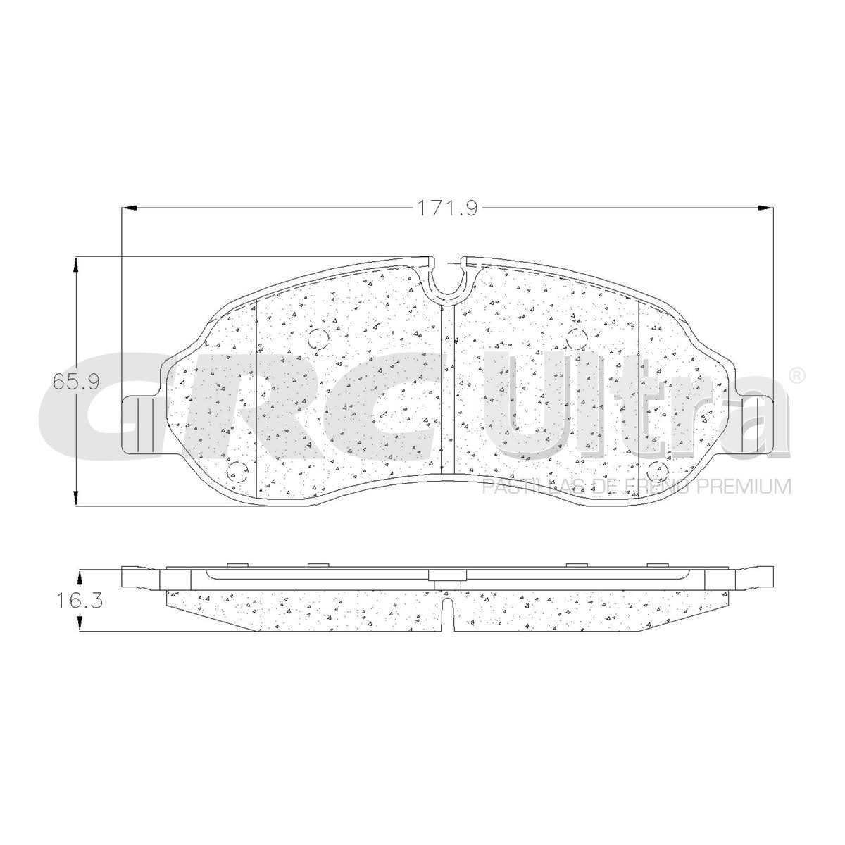 GMD1774 - BALATAS SEMIMETALICAS DELANTERAS PARA FORD TRANSIT 2017-2019
