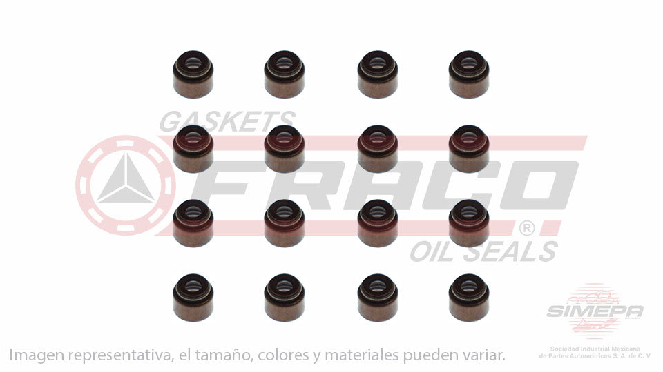 SS-5202-V-16 - SELLOS DE VALVULA POR JUEGOS PARA SUZUKI SWIFT L4 1.4 L 16 V. DOHC K14B 2011-2017