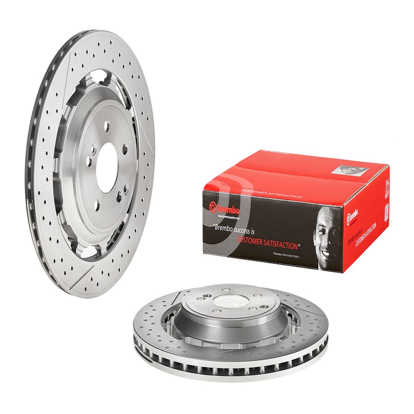 BRE-09.C128.33 - PAR DE DISCOS DE FRENO TRASEROS PARA MERCEDES-BENZ AMG GT BASE 2021-2021