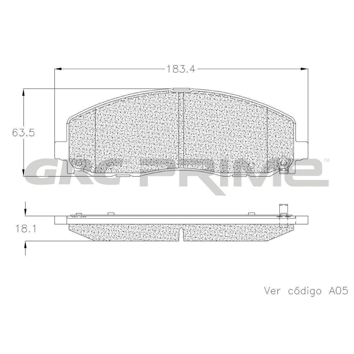 GPRD1589 - BALATAS CERAMICAS DELANTERAS PARA CHRYSLER GRAND CARAVAN 2021-2023