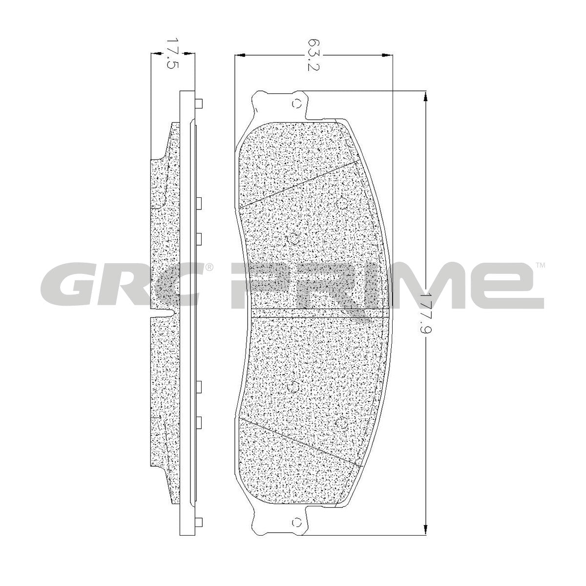 GPRD1631ASD - BALATAS SEMIMETALICAS DELANTERAS PARA FORD F-250 SUPER DUTY 2012-2012