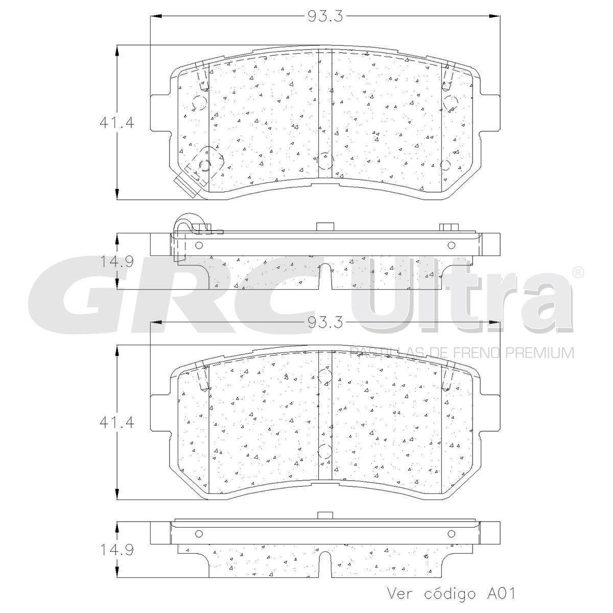 GCD2034 - BALATAS CERAMICAS TRASERAS PARA HYUNDAI KONA 2018-2022