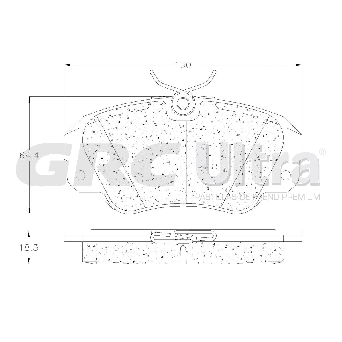 GMD720 - BALATAS SEMIMETALICAS DELANTERAS PARA CADILLAC CATERA 3.0L 1997-2001
