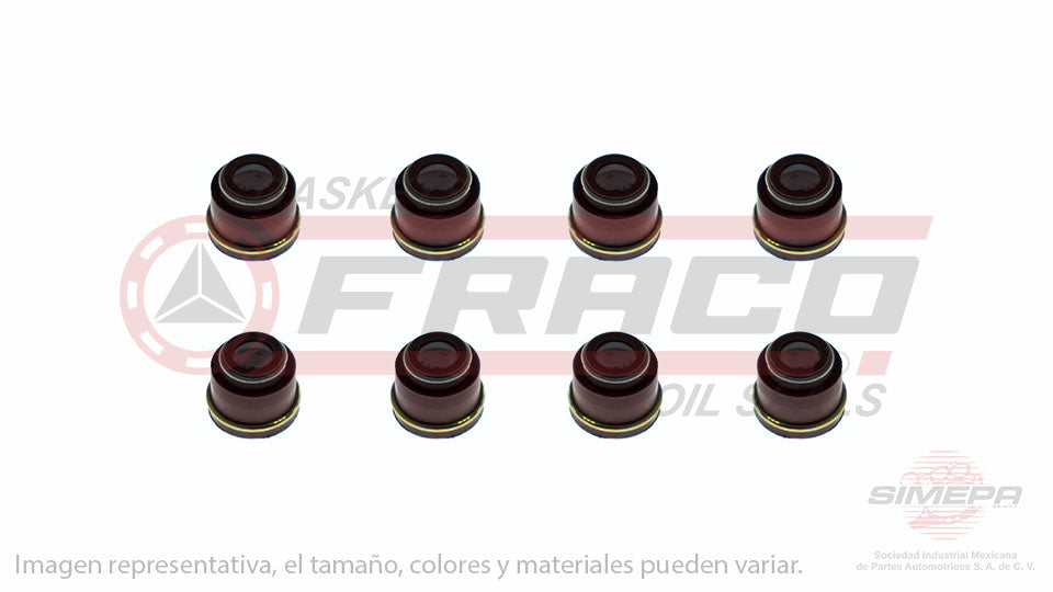 SS-8129-V-08 - SELLOS DE VALVULA POR JUEGOS PARA CHEVROLET LUV L4 1.8 L 8 V. SOHC 1976-1982