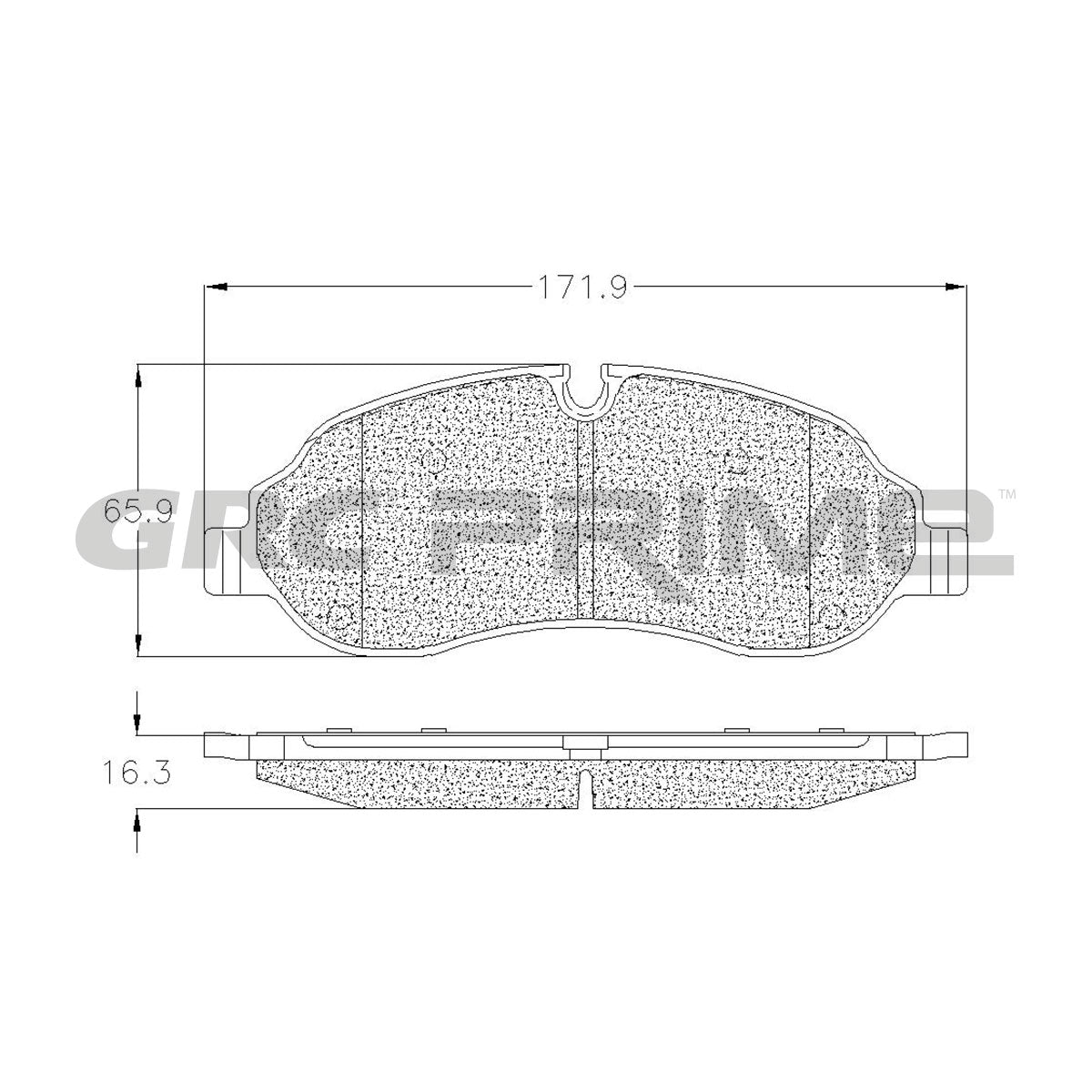 GPRD1774SD - BALATAS SEMIMETALICAS DELANTERAS PARA FORD TRANSIT 2017-2019