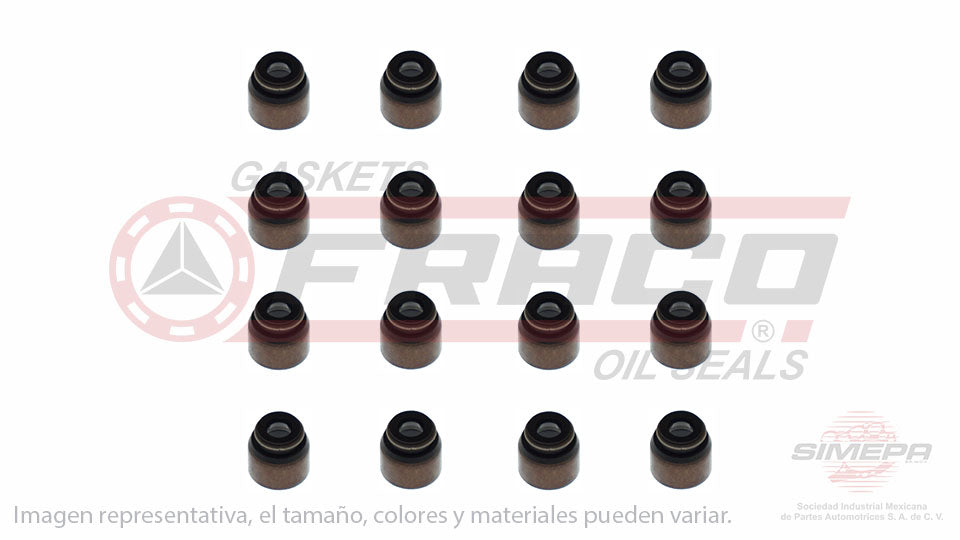 SS-5220-V-16 - SELLOS DE VALVULA POR JUEGOS PARA NISSAN MARCH L4 1.4 L 16 V. DOHC CR14DE 2003-2011