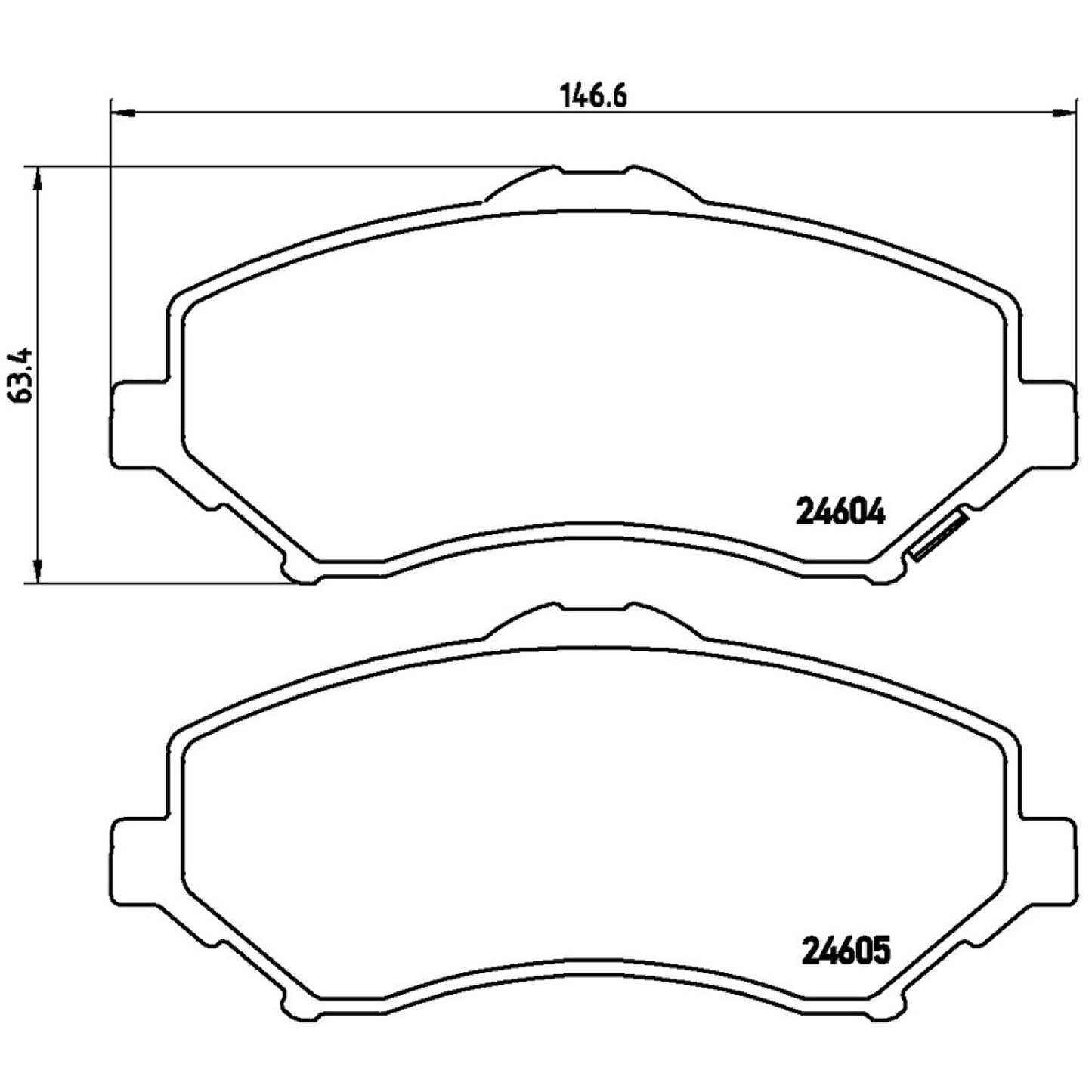 BRE-P11022 - BALATAS DELANTERAS PARA CHRYSLER TOWN & COUNTRY LIMITED 2008-2008