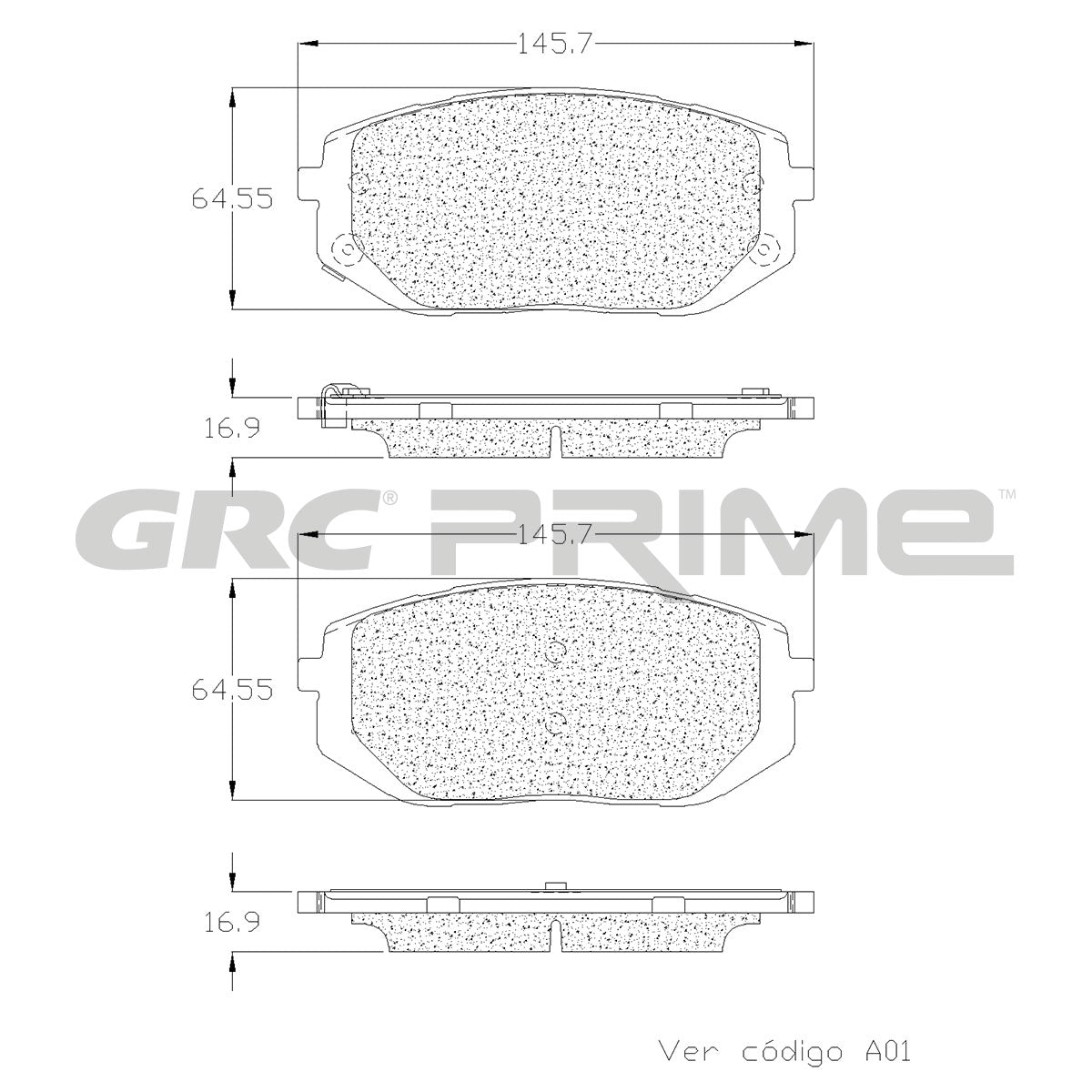 GPRD2398 - BALATAS CERAMICAS DELANTERAS PARA HYUNDAI IONIQ 5 2022-2023