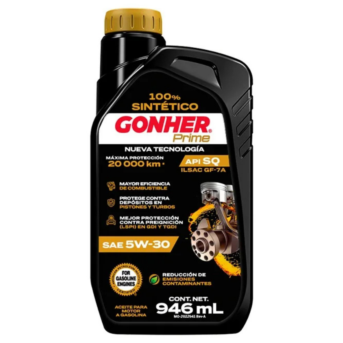 GH-1034998 - ACEITE GONHER 5W-30 API SQ CAJA CON 12 PIEZAS DE 946ML