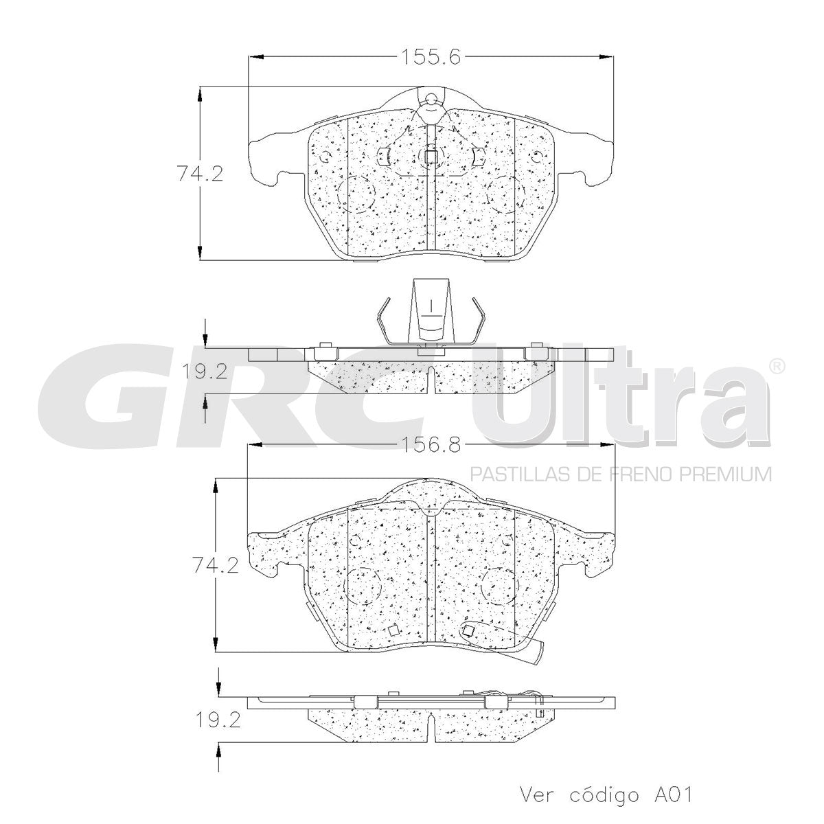 GMD819 - BALATAS SEMIMETALICAS DELANTERAS PARA SAAB 9-3 SE 2003-2003