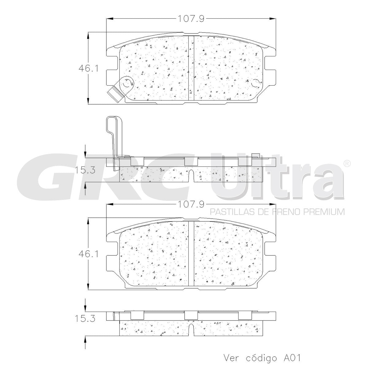GCD532 - BALATAS CERAMICAS TRASERAS PARA DODGE STEALTH 1991-1993