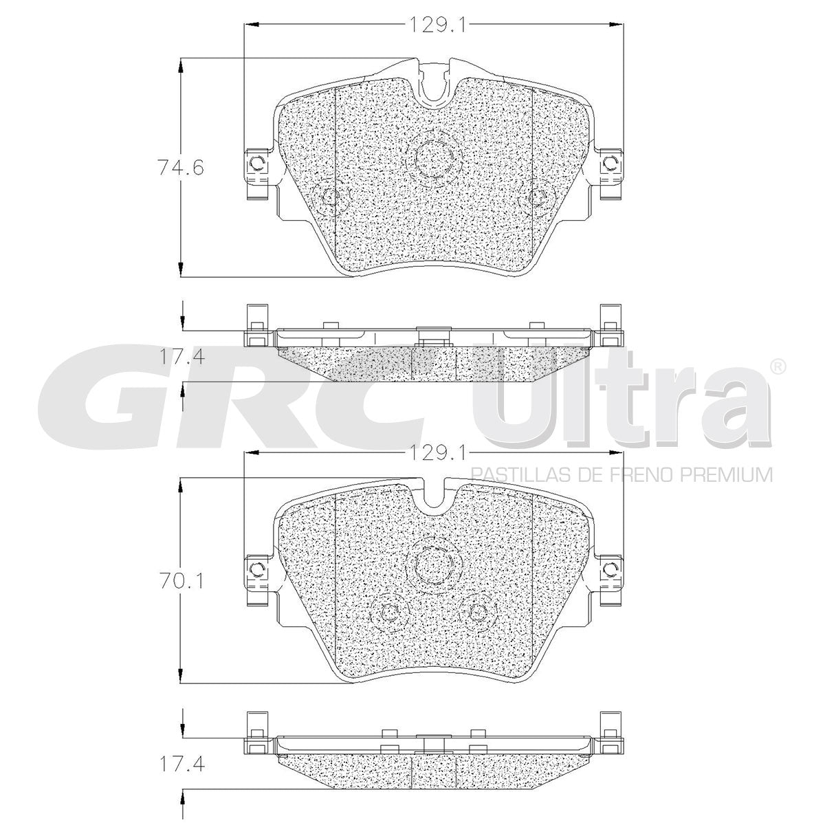 GCD1892 - BALATAS CERAMICAS DELANTERAS PARA BMW 118I BASE 2021-2021