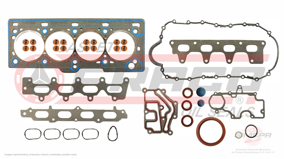 FSX-6540108 - JUEGO DE EMPAQUES PARA RENAULT CLIO L4 1.6 L 16 V. DOHC K4M 2002-2010