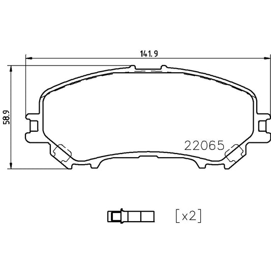 BRE-P56099 - BALATAS DELANTERAS PARA NISSAN ROGUE S 2014-2016