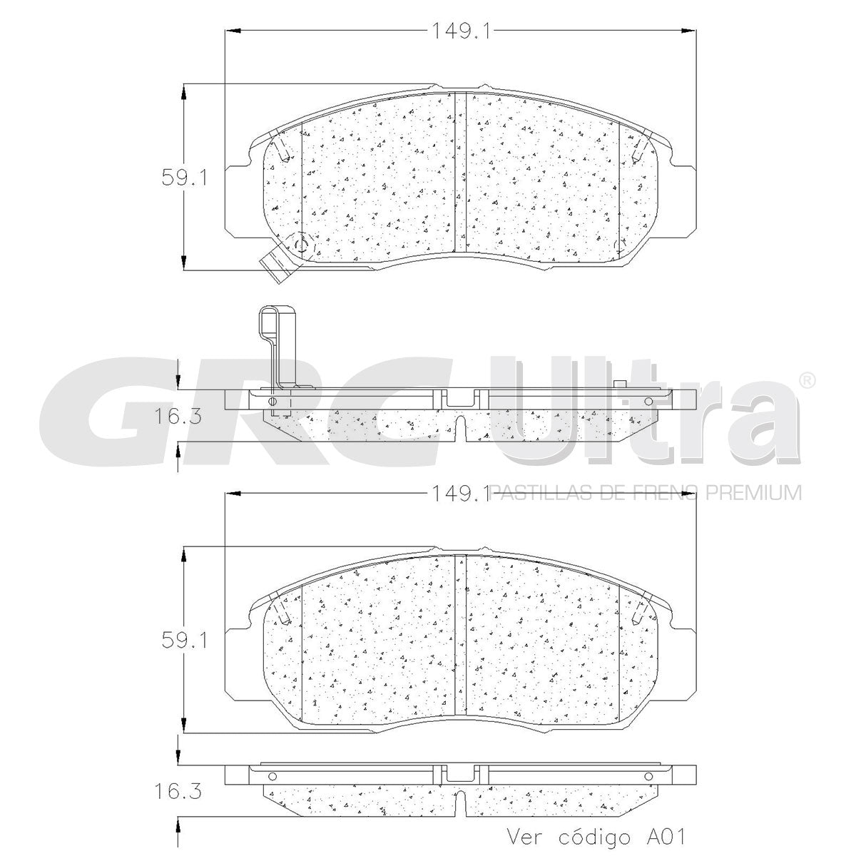 GCD959 - BALATAS CERAMICAS DELANTERAS PARA ACURA CSX ITECH 2010-2010