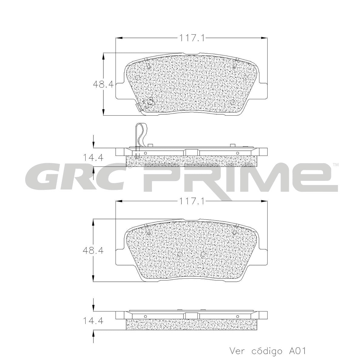 GPRD1816 - BALATAS CERAMICAS TRASERAS PARA GENESIS G70 ADVANCED 2021-2021