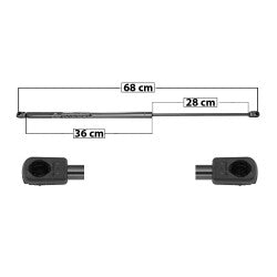 MANJ-60013 - AMORTIGUADOR COFRE PARA VOLKSWAGEN BEETLE 1998-2011 DERECHA/IZQUIERDA