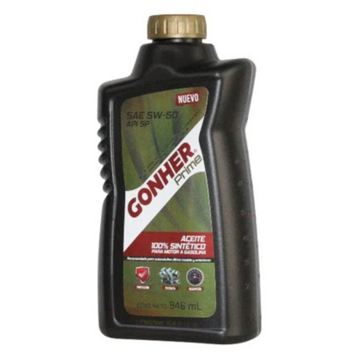 GH-1033921 - ACEITE GONHER SINTETICO SAE 5W-50 API SP CAJA CON 12 PIEZAS DE 946ML