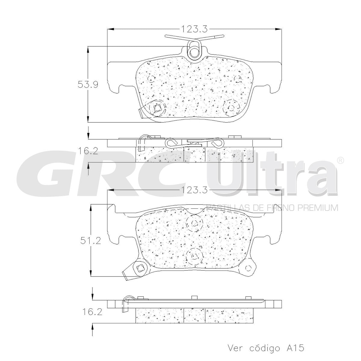GCD1923 - BALATAS CERAMICAS TRASERAS PARA BUICK ENVISION 2.0L 2017-2018