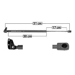 MANJ-50985 - AMORTIGUADOR 5TA PUERTA PARA DODGE ATOS 2009-2012 IZQUIERDA