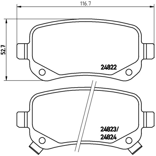BRE-P11021 - BALATAS TRASERAS PARA CHRYSLER TOWN & COUNTRY LI 2012-2012
