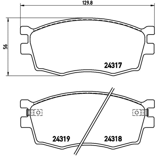 BRE-P30026 - BALATAS DELANTERAS PARA DODGE ATTITUDE GL 2006-2010