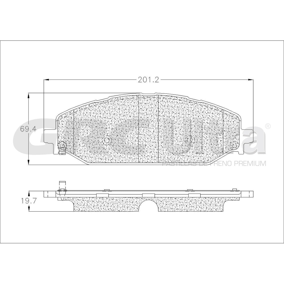 GCD2179 - BALATAS CERAMICAS DELANTERAS PARA JEEP GRAND WAGONEER 2024-2024