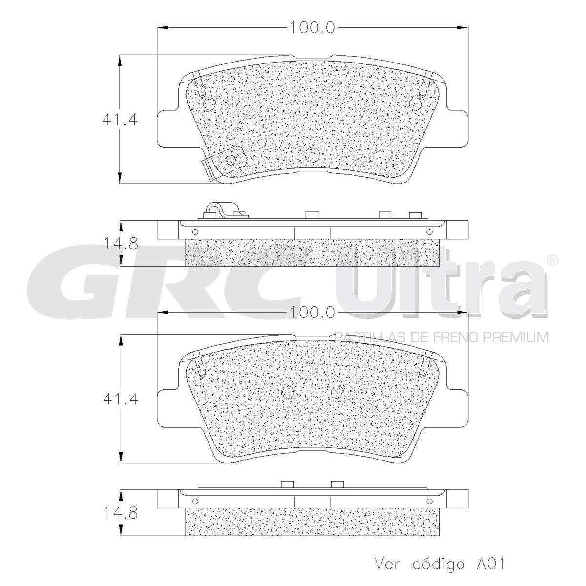 GCD2205 - BALATAS CERAMICAS TRASERAS PARA HYUNDAI VELOSTER 2019-2021