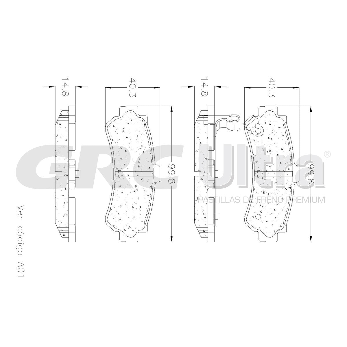 GCD669 - BALATAS CERAMICAS TRASERAS PARA NISSAN 200SX 1995-1998