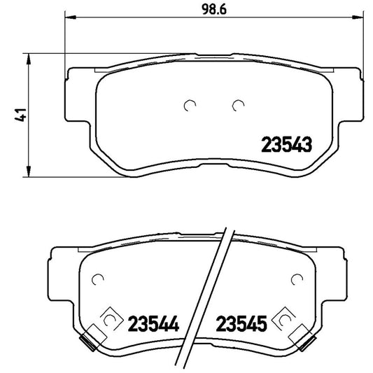 BRE-P30014 - BALATAS TRASERAS PARA HYUNDAI ELANTRA BLUE 2010-2010