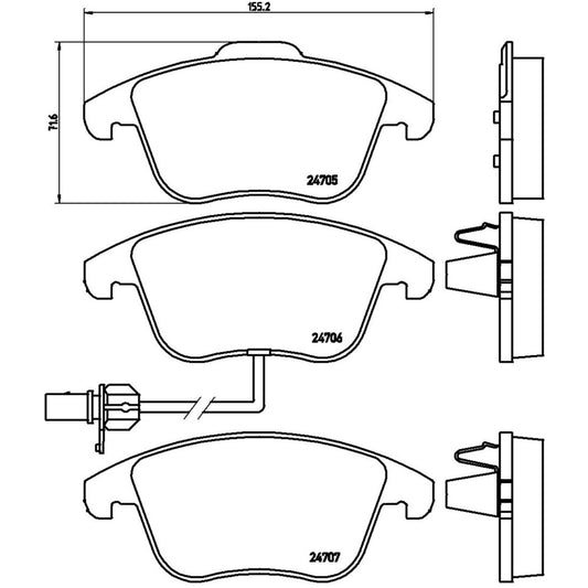 BRE-P85113X - BALATAS DELANTERAS PARA AUDI A4 BASE 2009-2014