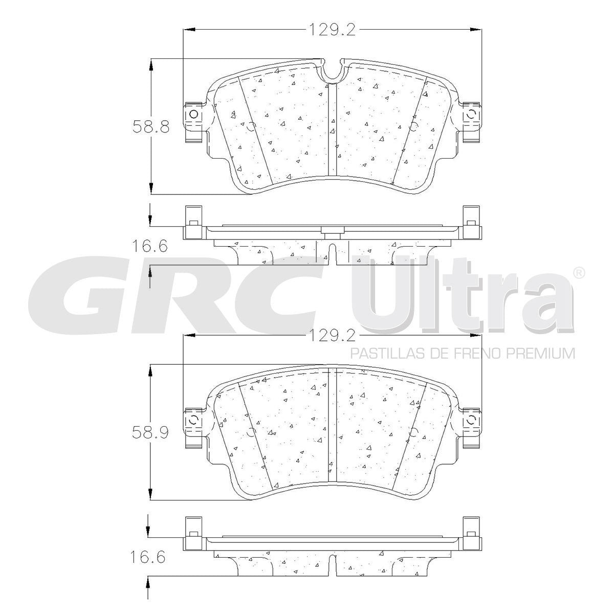 GCD1898 - BALATAS CERAMICAS TRASERAS PARA AUDI A4 2017-2019