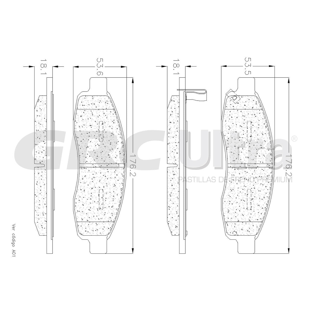 GCD1015 - BALATAS CERAMICAS DELANTERAS PARA INFINITI QX56 2004-2005