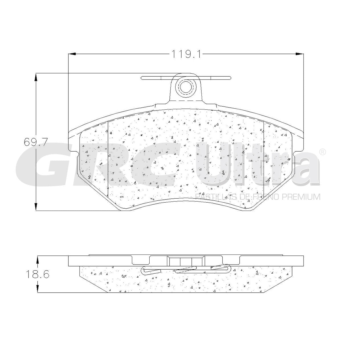GMD684 - BALATAS SEMIMETALICAS DELANTERAS PARA AUDI 4000 1984-1984