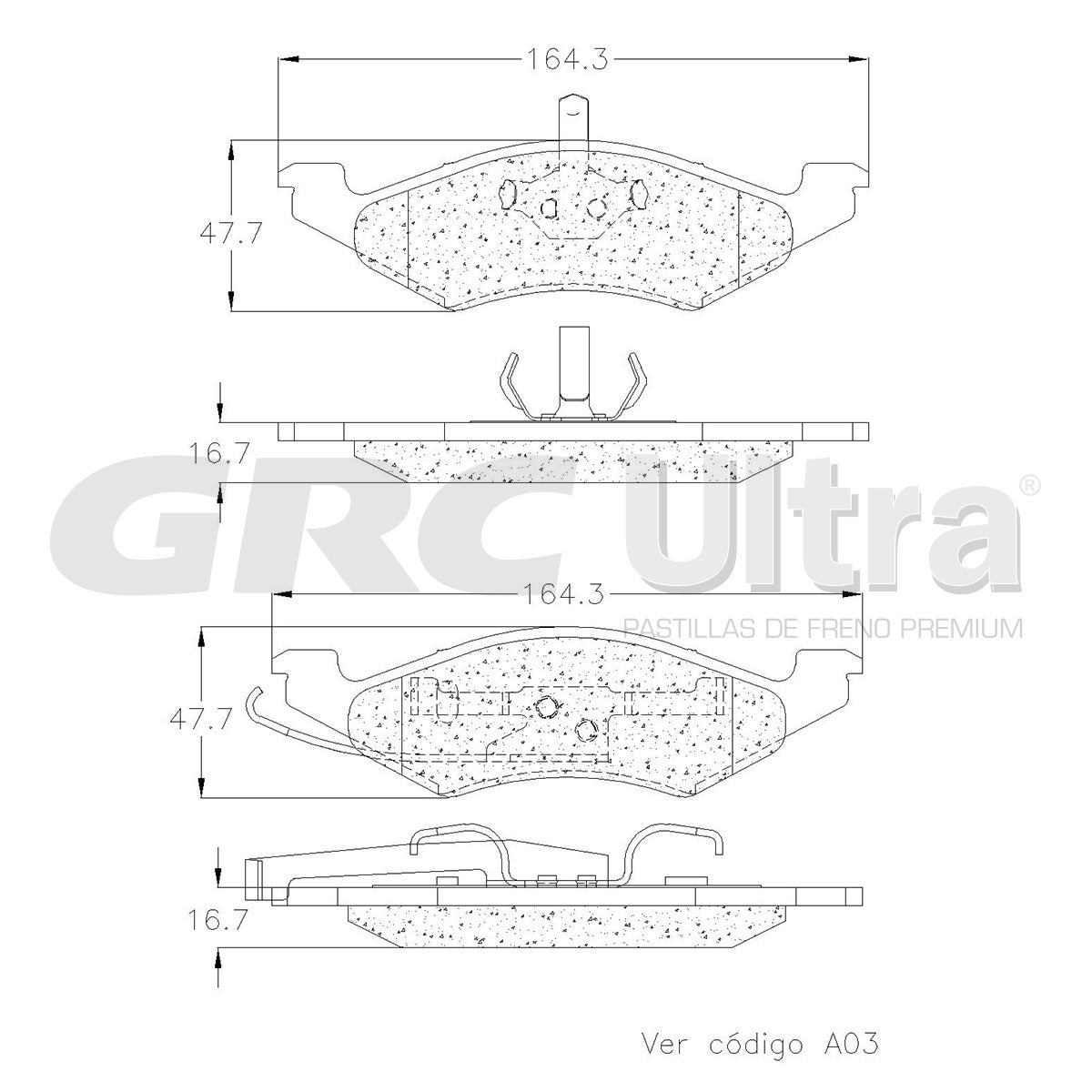 GMD257 - BALATAS SEMIMETALICAS DELANTERAS PARA FORD ESCORT 1988-1990