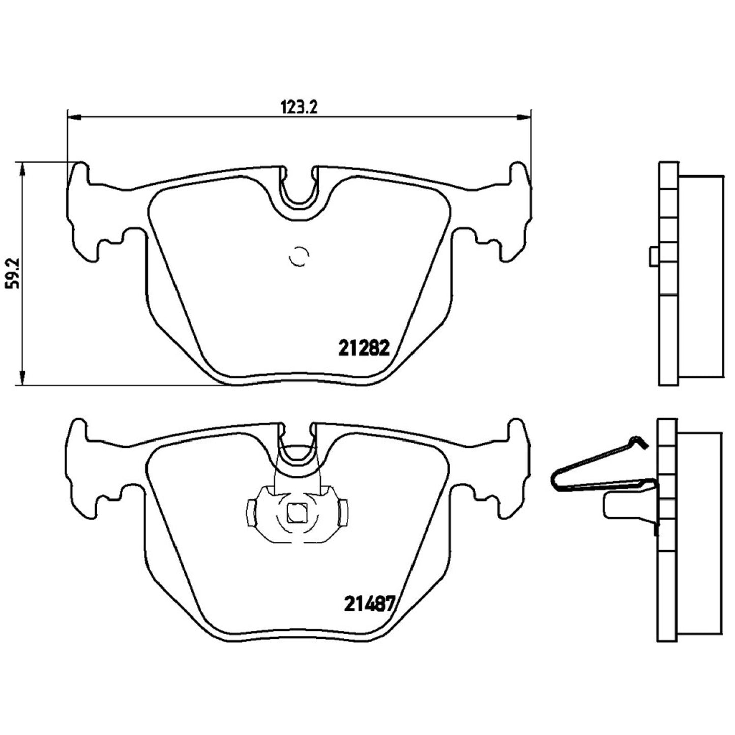 BRE-P06044 - BALATAS TRASERAS PARA LAND ROVER RANGE ROVER BASE 2003-2004