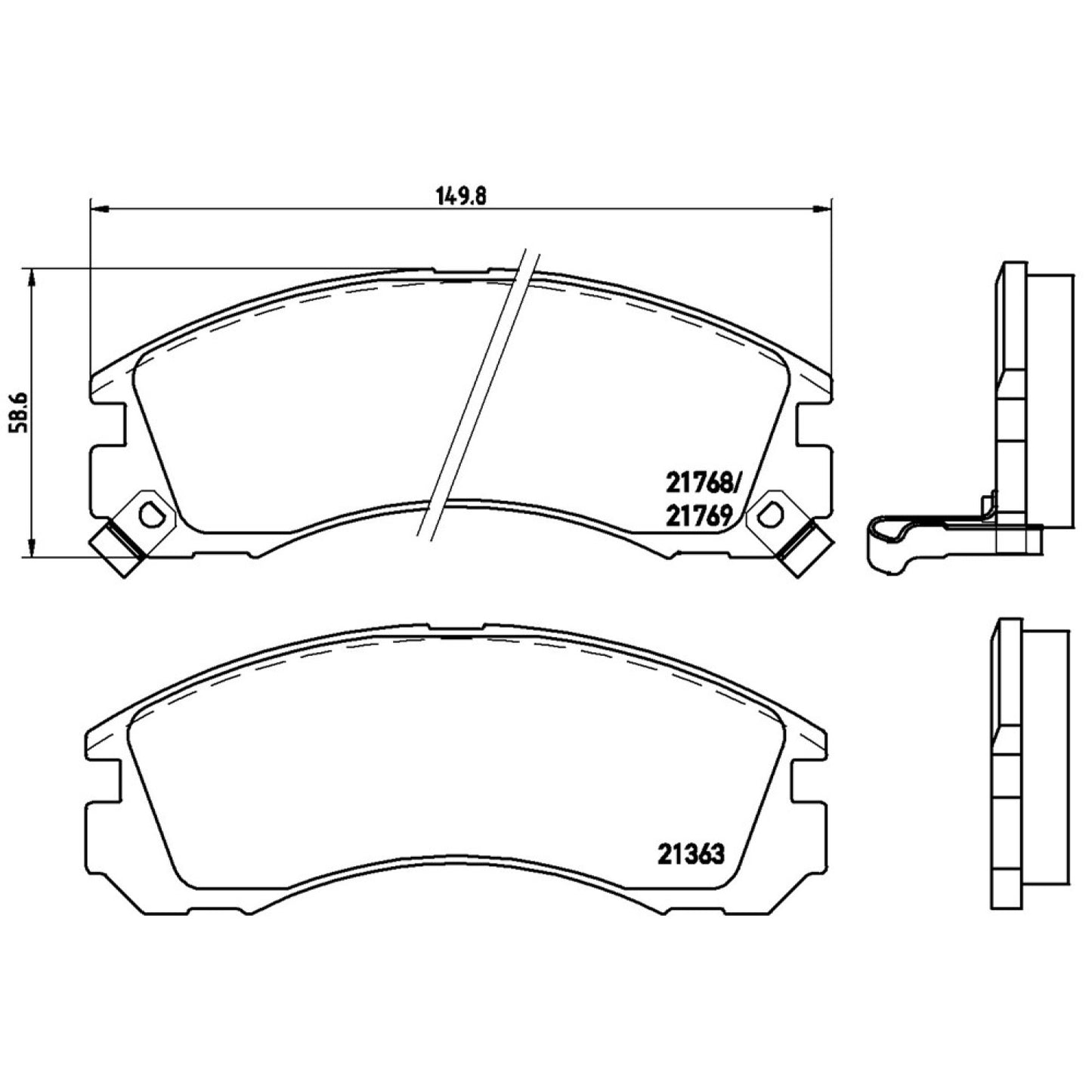 BRE-P54017 - BALATAS DELANTERAS PARA MITSUBISHI GALANT LS 1999-1999