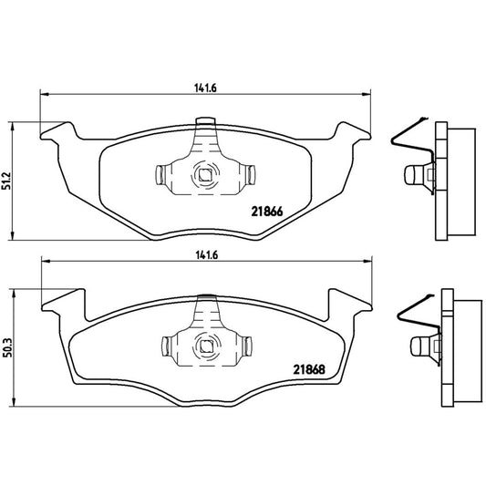 BRE-P85025 - BALATAS DELANTERAS PARA VOLKSWAGEN DERBY ATLANTA 1997-1997