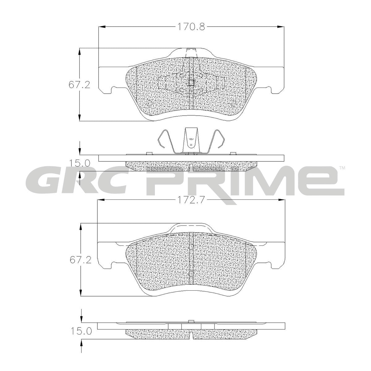 GPRD1047 - BALATAS CERAMICAS DELANTERAS PARA FORD ESCAPE HYBRID 2011-2011