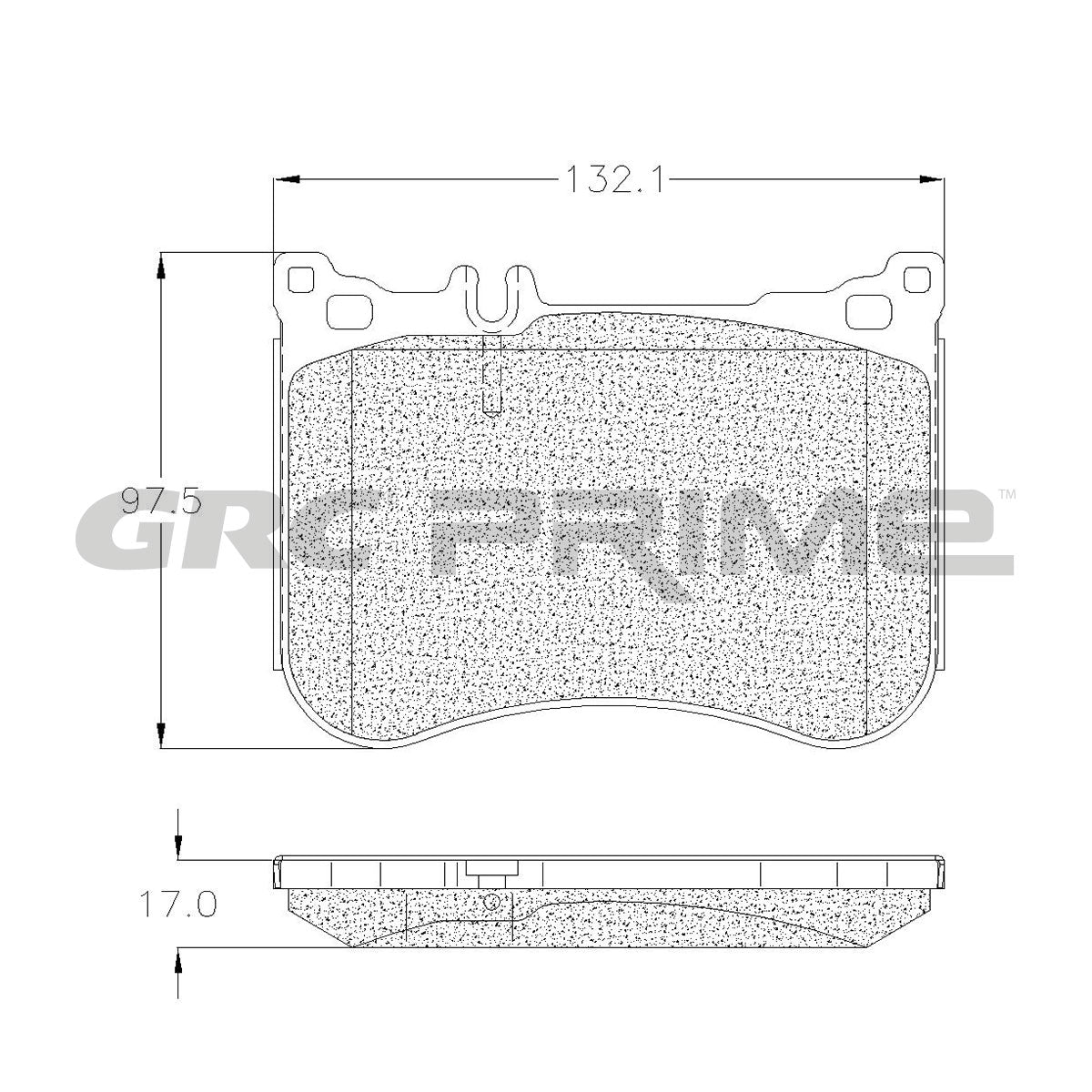 GPRD1688 - BALATAS SEMIMETALICAS DELANTERAS PARA MERCEDES-BENZ CLS53 AMG 2019-2023
