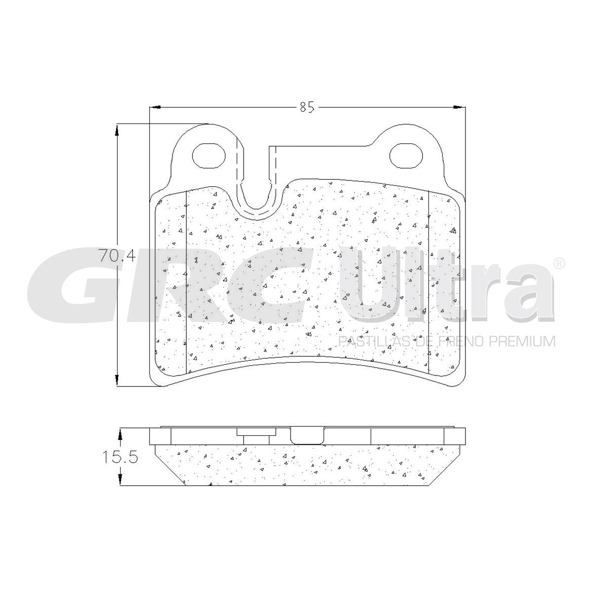 GMD1277 - BALATAS SEMIMETALICAS TRASERAS PARA VOLKSWAGEN TOUAREG 3.2L 2006-2006