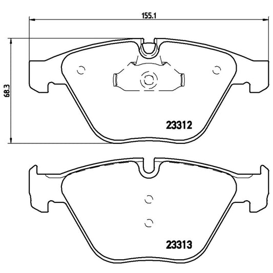 BRE-P06054X - BALATAS DELANTERAS PARA BMW 525I BASE 2004-2006
