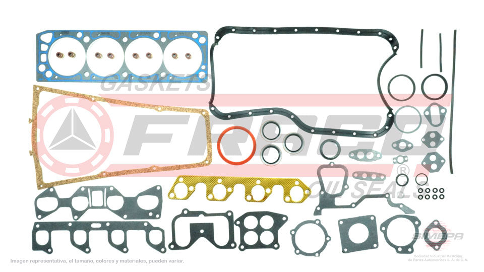 FSX-2640071 - JUEGO DE EMPAQUES PARA FORD MUSTANG L4 2.3 L SOHC 8 V. 140 CID 1985-1986