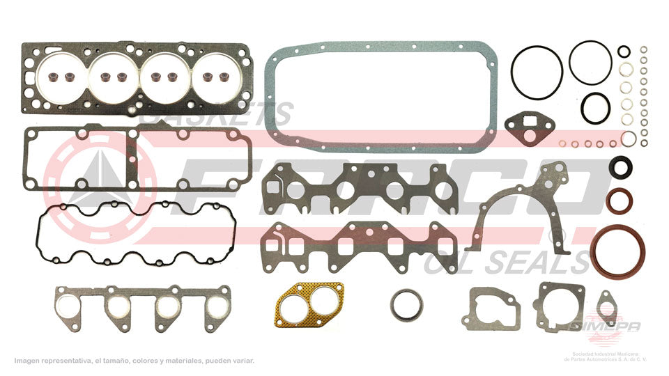 FSX-6040126 - JUEGO DE EMPAQUES PARA CHEVROLET TORNADO L4 1.8 L 8 V. SOHC C18NZ 2003-2006