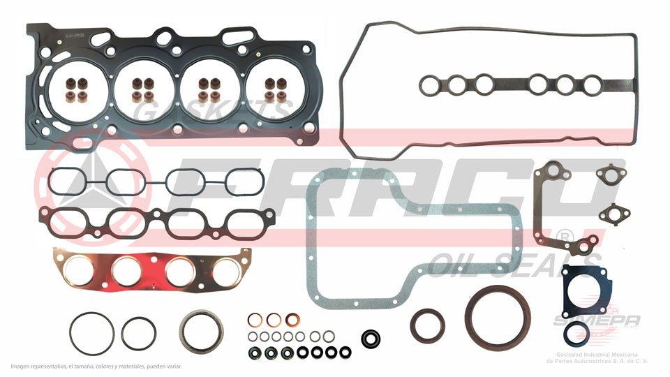 FSX-8040205 - JUEGO DE EMPAQUES PARA CHEVROLET PRIZM L4 1.8 L 16 V. DOHC 1ZZFE 1998-2002