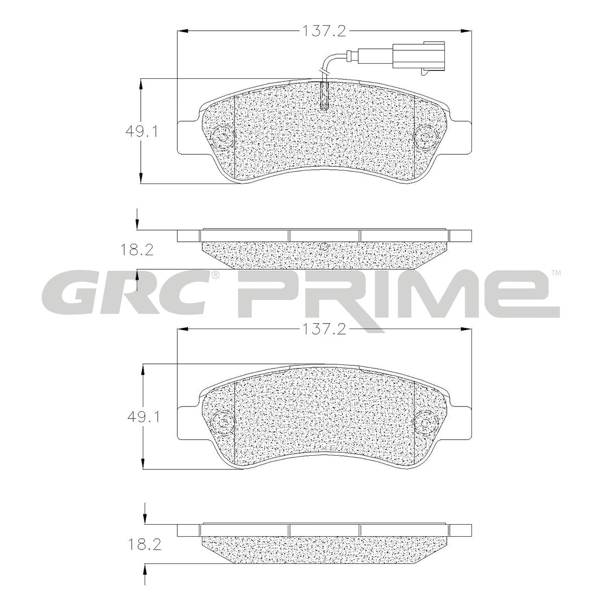GPRD1490ASD - BALATAS SEMIMETALICAS TRASERAS PARA FIAT DUCATO 2011-2014