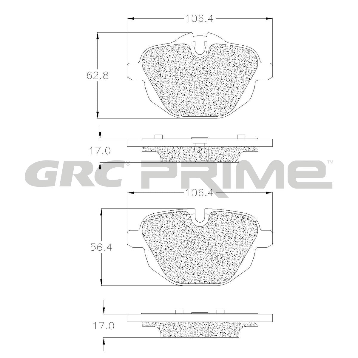 GPRD1473 - BALATAS SEMIMETALICAS TRASERAS PARA BMW 520I 2014-2020
